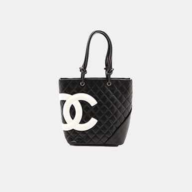 CHANEL Cambon Collection Lambskin Tote Bag, Black with Silver Fittings, Series 9