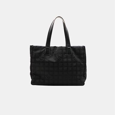 CHANEL New Travel Line Nylon Tote Bag, Black, Series 10